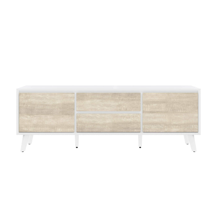 Pending - Modubox TV Stand Bestar Adara 63W TV Stand for 55 inch TV - UV White and Mountain Ash Gray