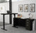 Pro-Concept Plus 2 Piece Set Including a Standing Desk and a Desk - Deep Gray & Black