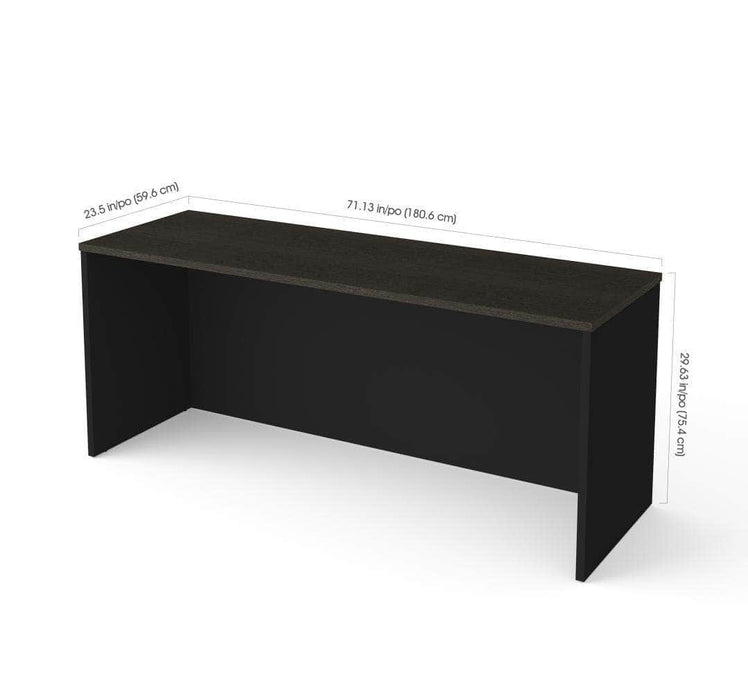 Pro-Concept Plus Narrow Desk Shell - Deep Gray & Black