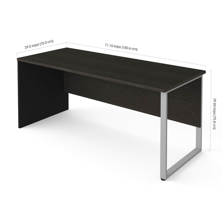 Pro-Concept Plus Table Desk with Rectangular Metal Leg - Deep Gray & Black Dimensions