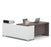  Bestar Bestar Pro-Linea L-Shaped Desk - Bark Gray & White