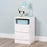 Prepac Astrid 2-Drawer Nightstand with Acrylic Knobs in White 